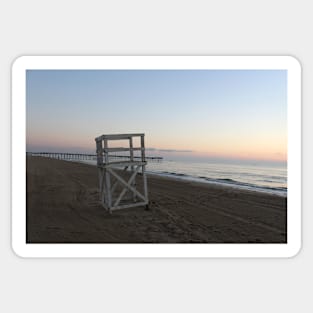 Lifeguard Chair at Sunrise Sticker